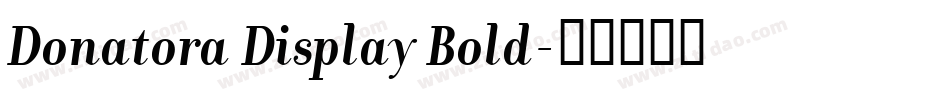Donatora Display Bold字体转换